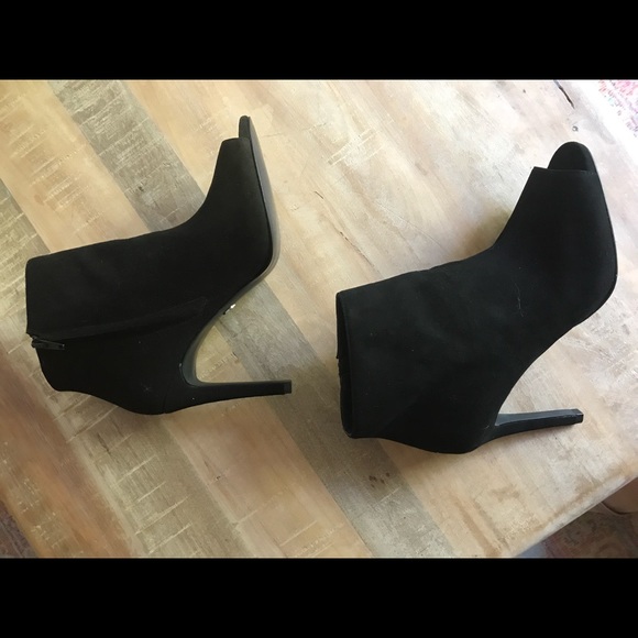 Michael Kors Suede Peep Toe Booties 9.5 - Picture 4 of 8